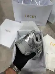 Dior Chrono Gri Kadın Deri Sneaker 4