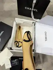 Chanel Coco Beach Bej Kadın Deri Babet 3