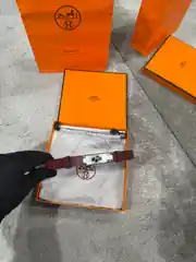 Hermes Kelly 18 Bordo Kadın Deri Kemer 1