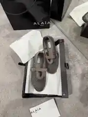 Alaia Mary Jane Vizon Süet Kadın Babet 1