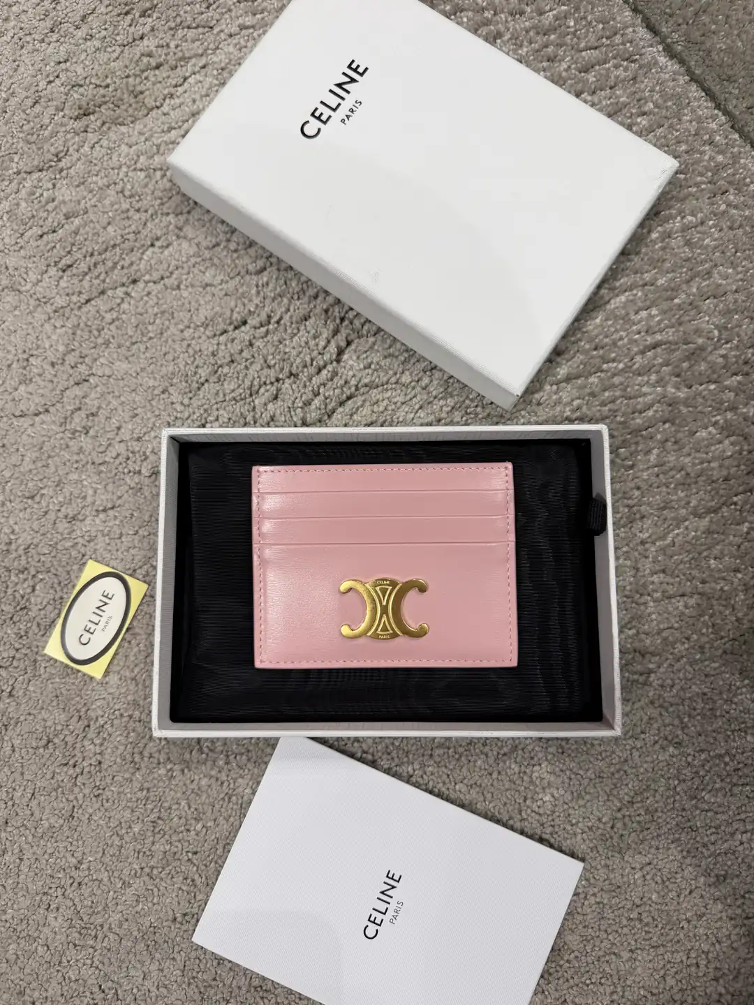 Celine Pembe Deri Kartlık