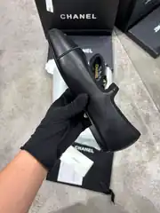 Chanel Siyah Mary Janes Kadın Deri Babet 3