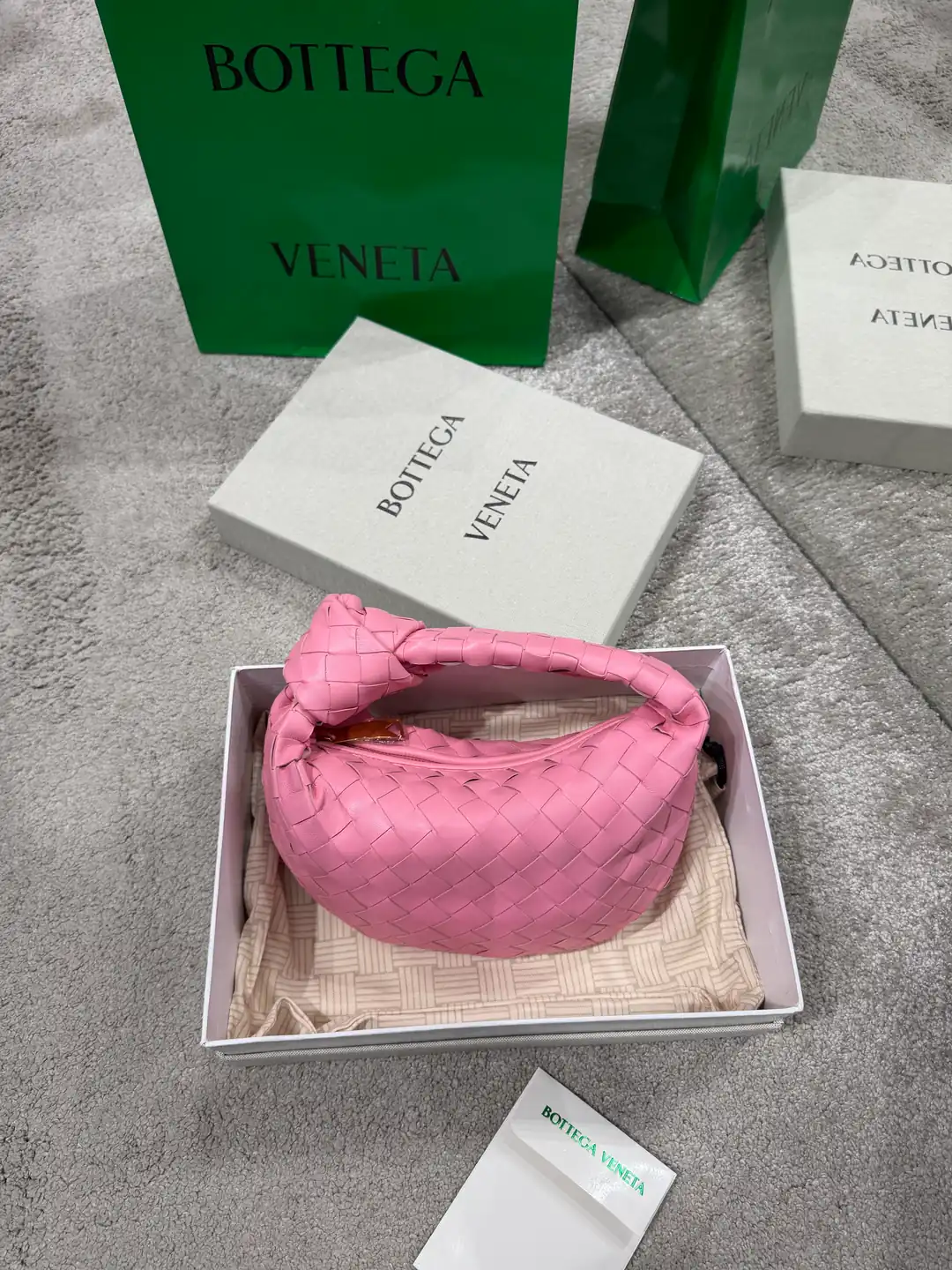 Bottega Veneta Mini Jodie Pembe Kadın Deri Çanta