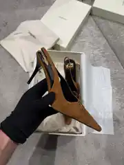 Ysl Babylone Breteuil Kahve Kadın Süet Deri Topuklu 3