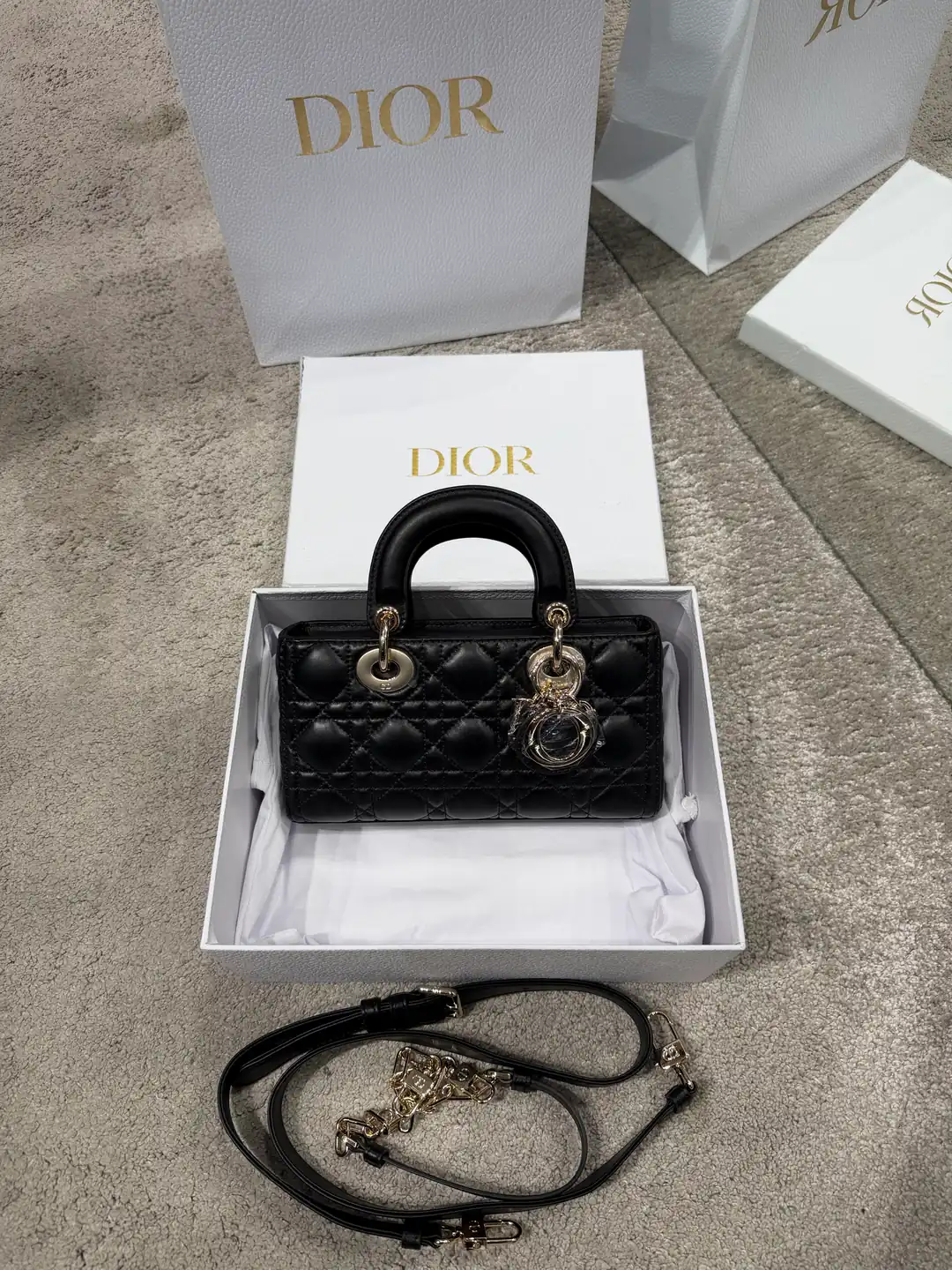 Dior Small Lady Siyah Kadın Deri Çanta