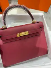 Hermes Kelly 28 Kadın Bordo Deri Çanta 2
