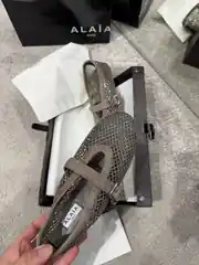 Alaia Mary Jane Vizon Süet Kadın Babet 2