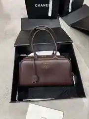 Chanel Acı Kahve Large Bowling Kadın Deri Çanta 1