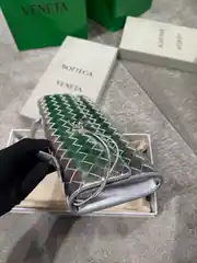Bottega Veneta Andiamo Sılver Kadın Deri Clutch 4