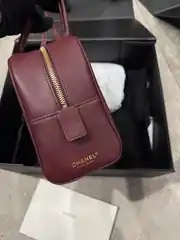 Chanel Bordo Large Bowling Kadın Deri Çanta 3