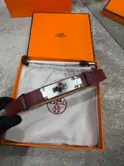 Hermes Kelly 18 Bordo Kadın Deri Kemer 2