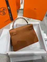 Hermes Kelly 28 Kadın Taba Deri Çanta 3