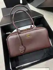 Chanel Acı Kahve Large Bowling Kadın Deri Çanta 2
