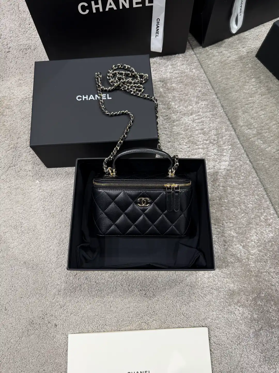 Chanel Siyah Vanity Kadın Deri Çanta