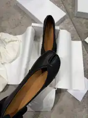  Maison Margiela Tabi Siyah Kadın Deri Babet 5