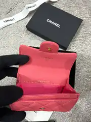 Chanel Pembe Kadın Deri Cüzdan 2