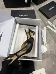 Chanel Slingbacks Siyah Kadın Topuklu 5