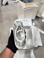 Dior Walk'n'Dior Gri Kadın Kanvas Sneaker 5
