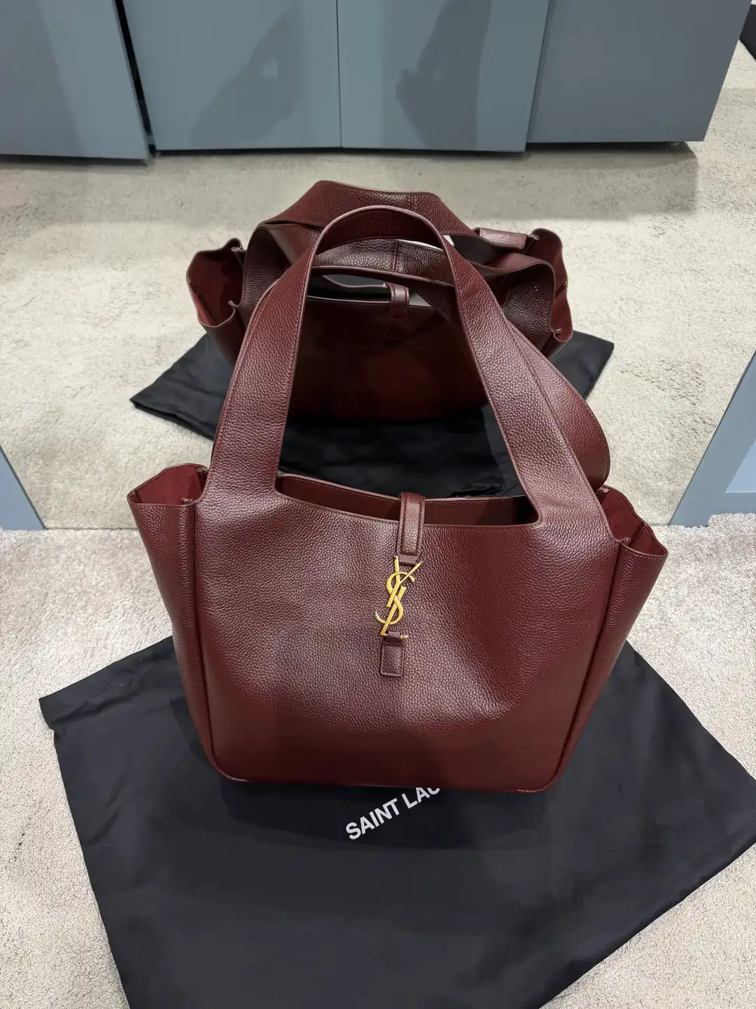 YSL Le 5 à 7 Bea Tote Bordo Kadın Deri Çanta