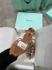 Aquazzura Gold Tequila Sandal Kadın Deri Topuklu 4