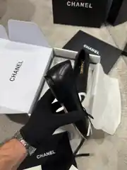 Chanel Coco Beach Siyah Kadın Deri Babet 5
