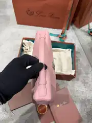 Loro Piana Extra Pocket L27 Pembe Kadın Deri Çanta 3
