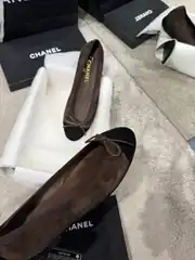 Chanel Acı Kahve Süet Kadın Babet 3