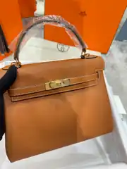 Hermes Kelly 28 Kadın Taba Deri Çanta 2