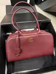 Chanel Bordo Large Bowling Kadın Deri Çanta 2