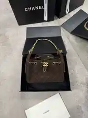 Chanel 25 Mini Acı Kahve Kadın Süet Çanta 1