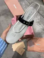 Miu Miu Kadın Beyaz Babet 4