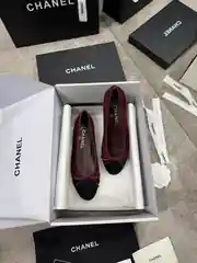 Chanel Bordo Süet Kadın Babet 1