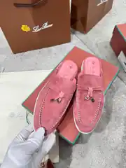Loro Piana  Summer Charms Walk Mules Kadın Deri Terlik 2