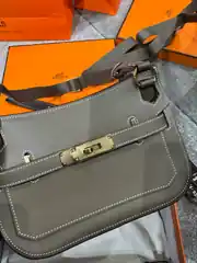 Hermes Jypsiere Mini Etoupe Kadın Deri Çanta 2