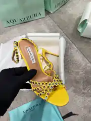 Aquazzura Sarı Tequila Sandal Kadın Deri Topuklu 2