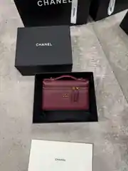 Chanel Bordo Vanity Kadın Deri Çanta 1