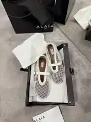Alaia Mary Jane Beyaz Kadın Babet 1