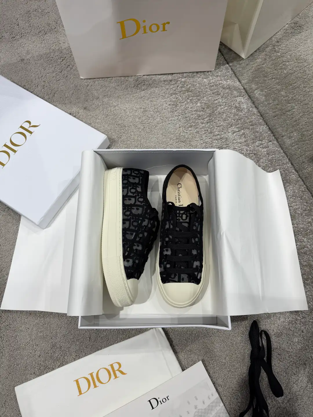  Dior Walk'n'Dior Gri Kadın Kanvas Sneaker