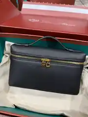 Loro Piana Extra Pocket L19 Siyah Kadın Deri Çanta 2