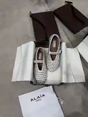 Alaia Strass Lambskın Kadın Deri Babet 1
