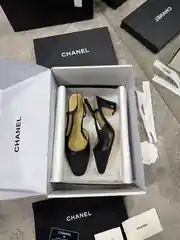 Chanel Slingbacks Siyah Kadın Topuklu 1