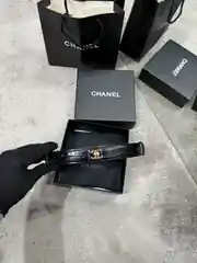 Chanel Siyah Kadın Deri Kemer 1