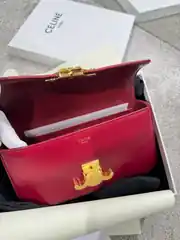 Celine Triomphe Kırmızı Small Kadın Deri Çanta 4