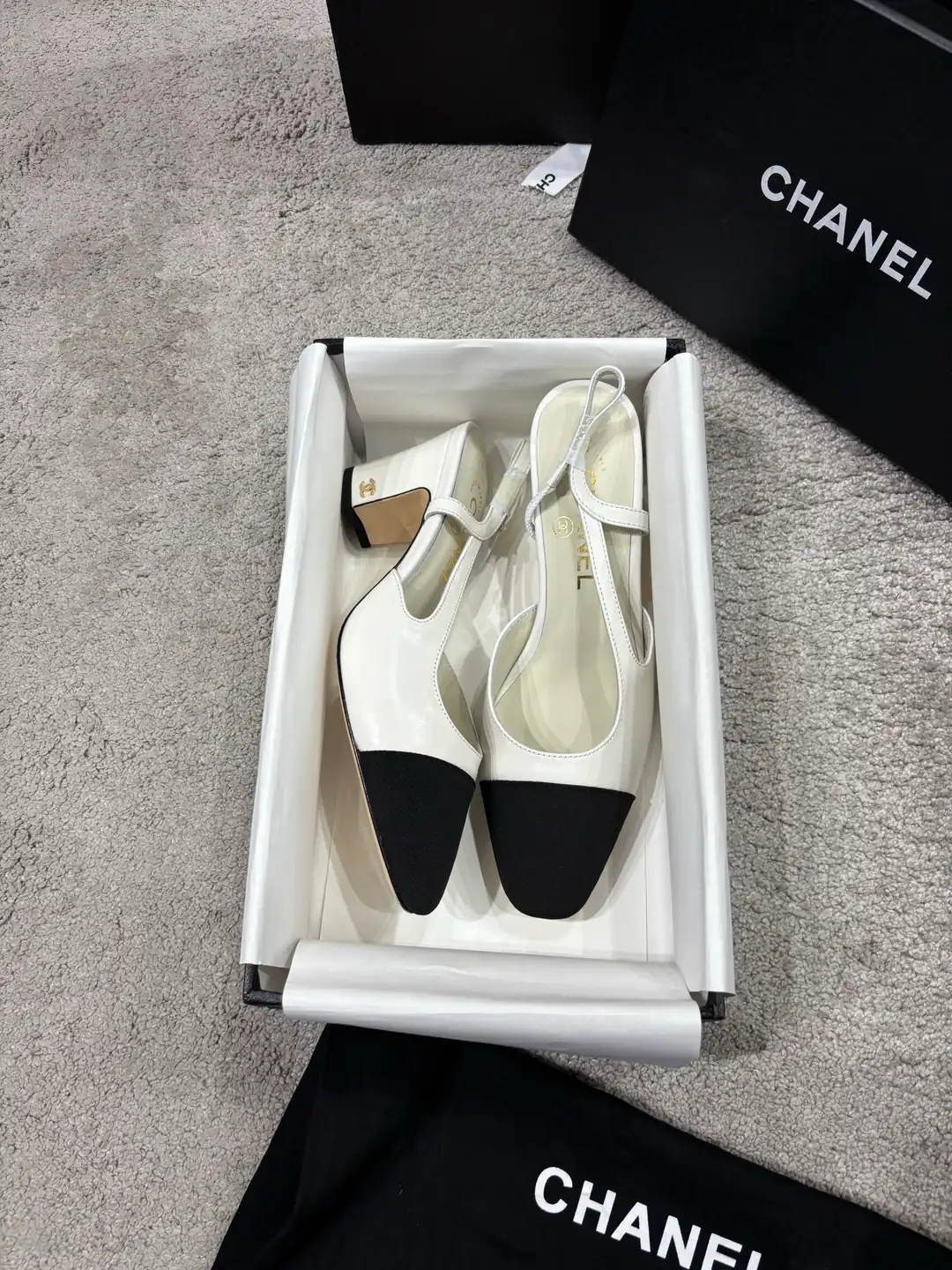 Chanel Slingbacks Beyaz Kadın Topuklu