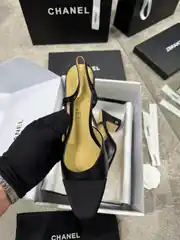Chanel Slingbacks Siyah Kadın Topuklu 3