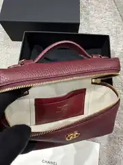 Chanel Bordo Vanity Kadın Deri Çanta 5