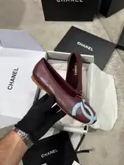 Chanel Coco Beach Bordo Kadın Deri Babet 2