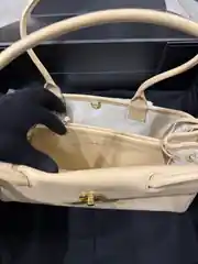 Chanel Krem Small Shopping Kadın Deri Çanta 3