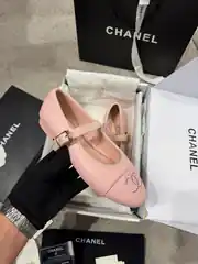 Chanel Pembe Mary Janes Kadın Deri Babet 2