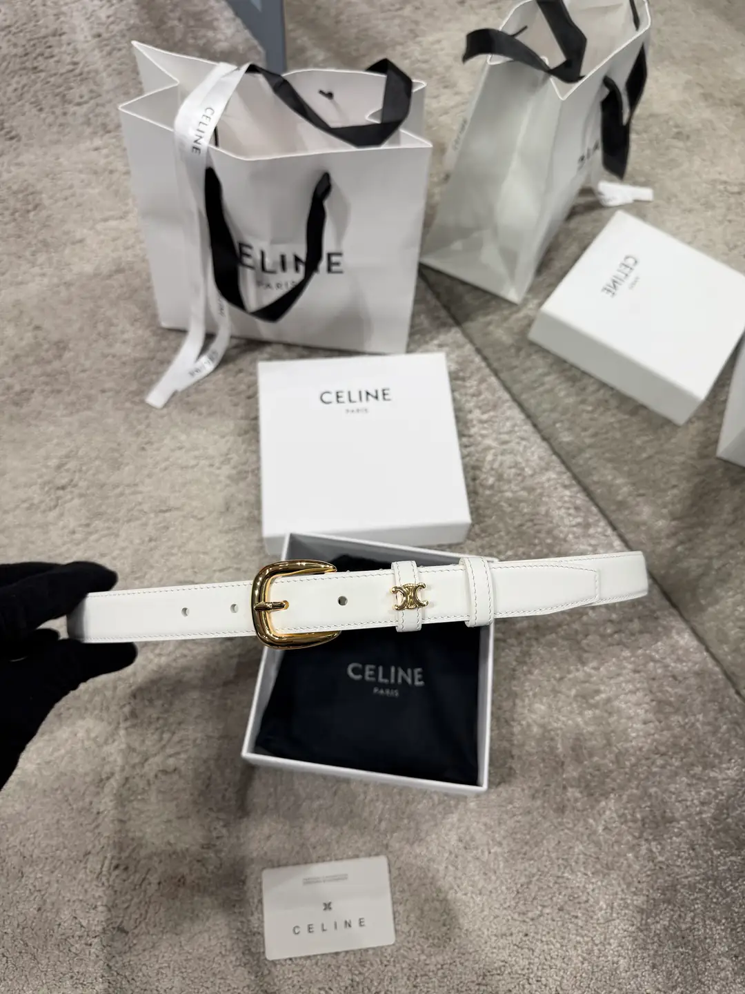 Celine Vivienne Siyah 25mm Kadın Kemer